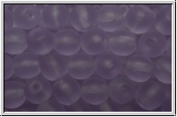 b�hm. Glasperle, rund, 6mm, violet, trans., matte, 25 Stk.