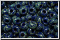 b�hm. Rocailles, 01/0, blue, dk., op., dk. picasso, 40 Stk.