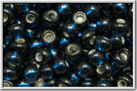 b�hm. Rocailles, 01/0, blue zircon, trans., silver-ld., 40 Stk.