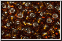 b�hm. Rocailles, 01/0, topaz, trans., silver-ld., 40 Stk.