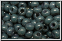 b�hm. Rocailles, 01/0, white, alabaster, montana blue luster, 40 Stk.