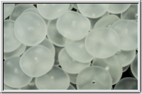 Ripple-Beads, 12mm, crystal, trans., matte, 12 Stk.