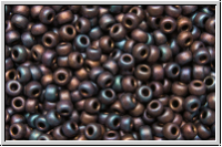 RR-11-2016, MIYUKI Rocailles, 11/0, plum, dk., met., matte, iris., 10g