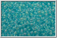 RR-11-0278, MIYUKI Rocailles, 11/0, crystal, trans., sky blue-ld., AB, 10g