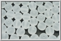 b�hm. Glasperle, rund, 8mm, crystal, trans., matte, 10 Stk.