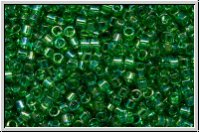 DB0152, MIYUKI Delica, 11/0, green, kelly, trans., AB, 5g