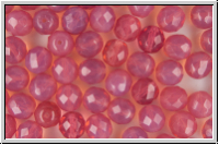 B�hm. Glasschliffperle, feuerpol., 8mm, rose, opal, 10 Stk.