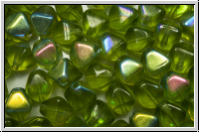 b�hm. Glasperle, Bicone, 6mm, olivine, trans., AB, 30 Stk.