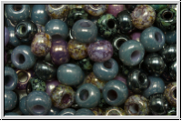 b�hm. Rocailles, 01/0, white, alabaster, lila-MIX, 40 Stk.
