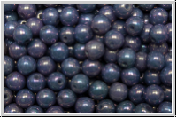 b�hm. Glasperle, rund, 4mm, sapphire, pale, op., nebula, 50 Stk.