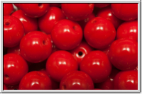 b�hm. Glasperle, rund, 8mm, red, op., 10 Stk.