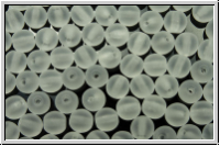b�hm. Glasperle, rund, 4mm, crystal, trans., matte, 50 Stk.