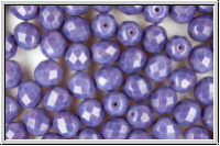 B�hm. Glasschliffperle, feuerpol., 8mm, amethyst, opal, 10 Stk.