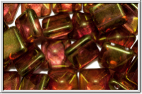 2-Loch-Pyramide, 12x12x9mm, crystal, trans., rose gold luster, 6 Stk.