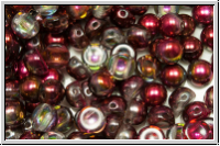 2-Loch-Cabochon, 6mm, crystal, trans., magic wine, 20 Stk.