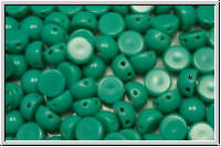 2-Loch-Cabochon, 6mm, blue turquoise, op., 20 Stk.