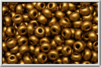 b�hm. Rocailles, 08/0, brass gold, met., satin, 10g