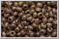 b�hm. Rocailles, 08/0, white, op., violet senegal, 10g