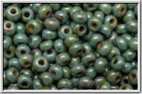 b�hm. Rocailles, 08/0, white, op., blue/brown marbled, 10g