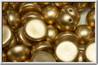 Dome Bead, 10x6mm, gold, met., satin, 5 Stk.