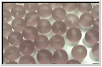 b�hm. Glasperle, rund, 8mm, violet, trans., matte, 10 Stk.