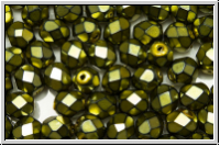 B�hm. Glasschliffperle, feuerpol., 6mm, black, op., heavy metal zest, 25 Stk.