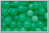 b�hm. Glasperle, rund, 8mm, turquoise, opal, 10 Stk.