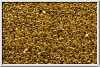 Tschech. Charlotten, 15/0, gold, bright, met., 24kt plated, 1g (Kleine Menge!)