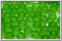 b�hm. Glasperle, rund, 8mm, green, trans., matte, 10 Stk.