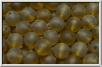 b�hm. Glasperle, rund, 8mm, khaki, trans., matte, 10 Stk.