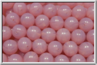b�hm. Glasperle, rund, 8mm, rose, opal, 10 Stk.
