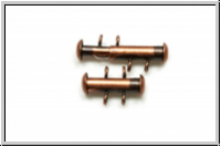 Schiebeschlie�e, 2 str�ngig, vertikal, 17x11mm, antkkupferfb., Metall, 1 Stk.