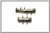 Schiebeschlie�e, 2 str�ngig, vertikal, 17x11mm, antiksilberfb., Metall, 1 Stk.