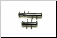 Schiebeschlie�e, 2 str�ngig, vertikal, 17x11mm, hematitefb., Metall, 1 Stk.