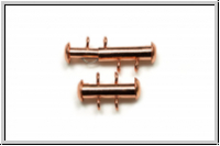 Schiebeschlie�e, 2 str�ngig, vertikal, 17x11mm, kupferfb., Metall, 1 Stk.
