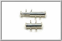 Schiebeschlie�e, 2 str�ngig, vertikal, 17x11mm, silberfb., Metall, 1 Stk.