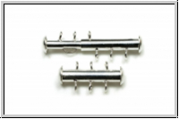 Schiebeschlie�e, 3 str�ngig, vertikal, 22x11mm, silberfb., Metall, 1 Stk.