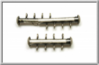 Schiebeschlie�e, 4 str�ngig, vertikal, 27x11mm, antiksilberfb., Metall, 1 Stk.