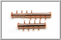 Schiebeschlie�e, 4 str�ngig, vertikal, 27x11mm, kupferfb., Metall, 1 Stk.