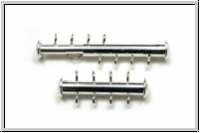 Schiebeschlie�e, 4 str�ngig, vertikal, 27x11mm, silberfb., Metall, 1 Stk.