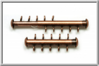 Schiebeschlie�e, 5 str�ngig, vertikal, 31x11mm, antikkupferfb., Metall, 1 Stk.