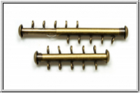 Schiebeschlie�e, 5 str�ngig, vertikal, 31x11mm, antikmessingfb., Metall, 1 Stk.