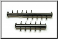 Schiebeschlie�e, 5 str�ngig, vertikal, 31x11mm, hematitefb., Metall, 1 Stk.
