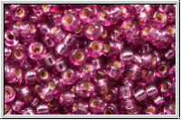 RR-11-4269, MIYUKI Rocailles, 11/0, pink, hot (dyed), trans., silver-ld., duracoat, 10g
