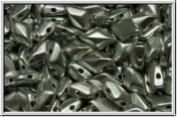 GemDUO, 5x8mm, silver, met., satin, 25 Stk.