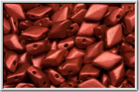 GemDUO, 5x8mm, lava red, met., satin, 25 Stk.