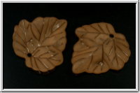 Acrylblatt "Paulownia", 24x24mm, brown, 5 Stk.