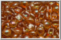 Candy-Beads�, 8mm, crystal, trans., half copper luster, 25 Stk.