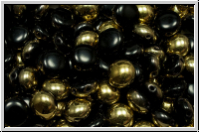 Candy-Beads�, 8mm, black, op., half brass, 25 Stk.