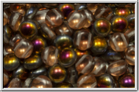 Candy-Beads�, 8mm, crystal, trans., half sliperit, 25 Stk.